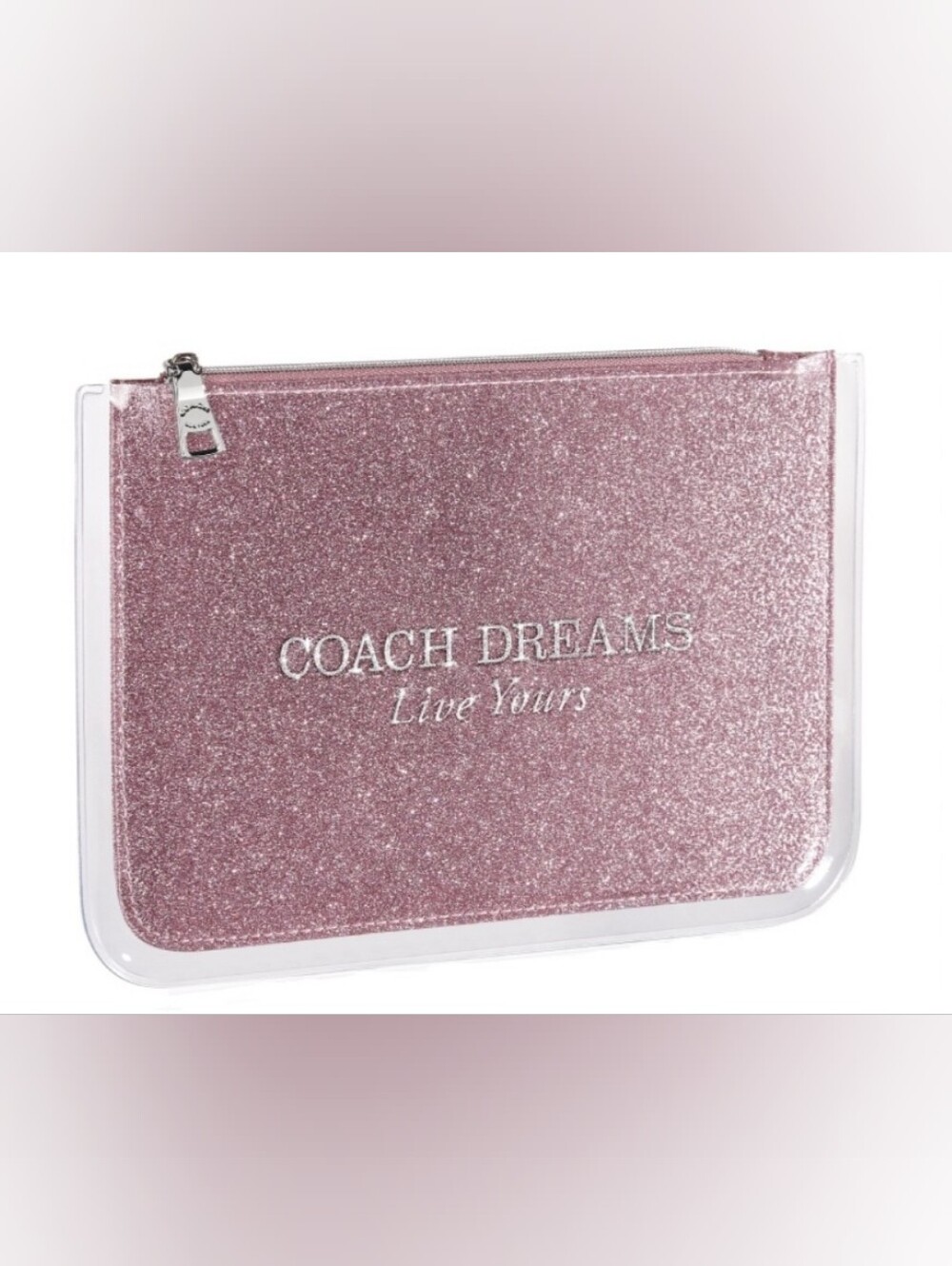 Coach Dreams Live YoursFragrance Pink Sparkle Cosmetic Bag